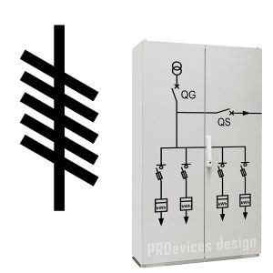 Symbol elektryczny - linia 5 przewodowa
